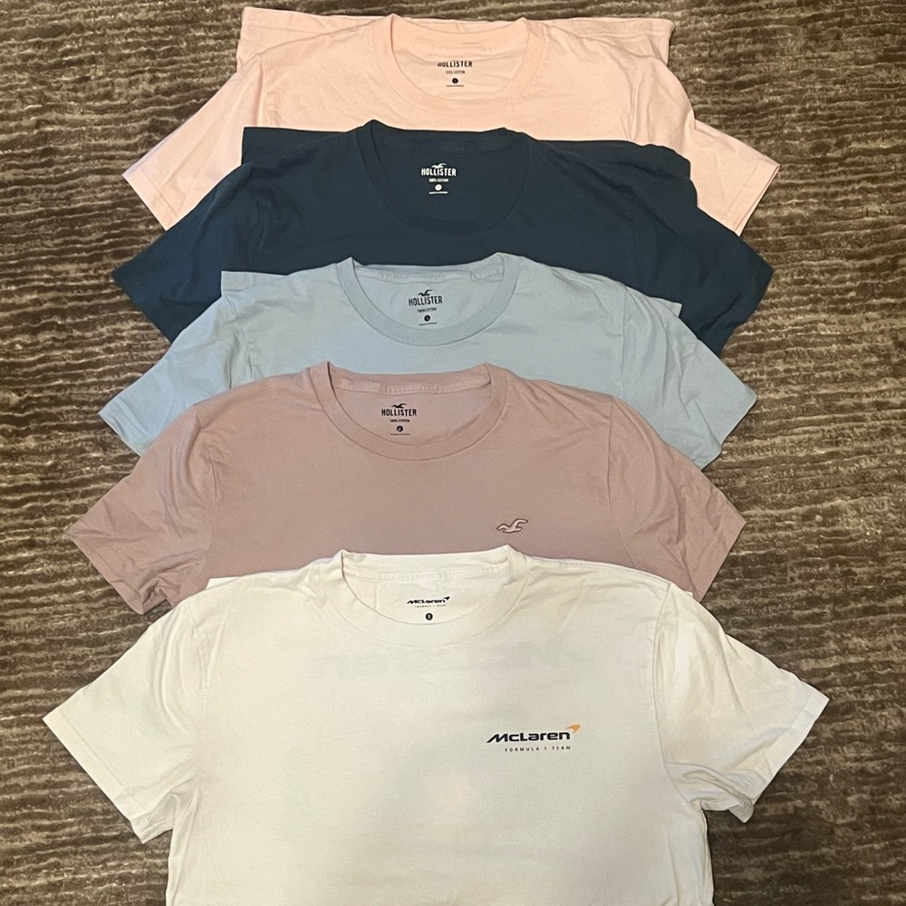 Lot of 5 Hollister men’s tshirts size small McLaren